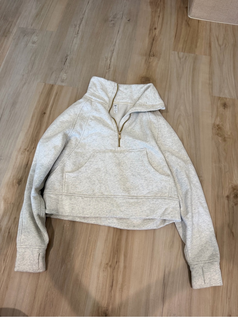 Women's Light Heather Gray Quarter-Zip Pullover Sweatshirt